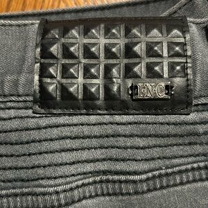 INC Stockholm skinny fit 32W x 32L men’s comfy black 5pocket zipper front jeans